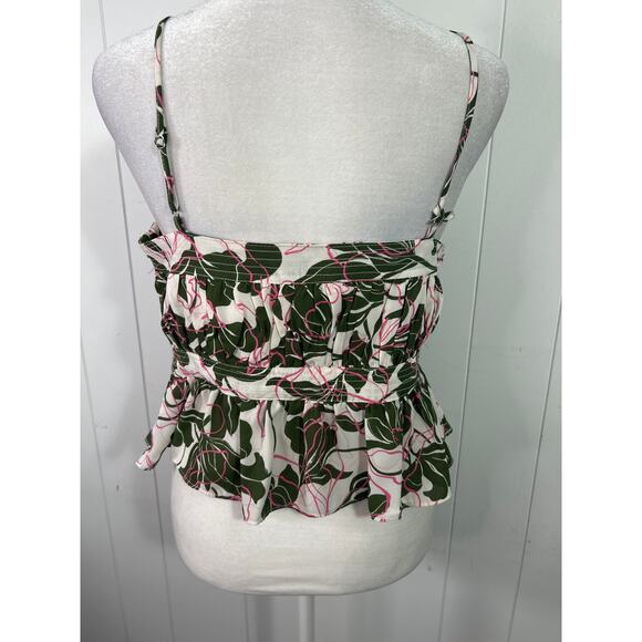 Parker floral spaghetti trap tank top with cut out in center. Size 8. NWOT. - Picture 3 of 7